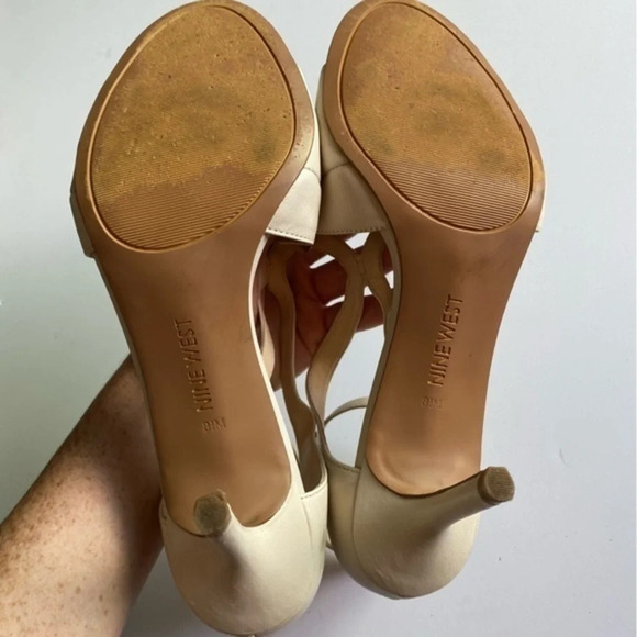 Nine West • Cream Gerbera Strappy Heels Sandals - Picture 5 of 5